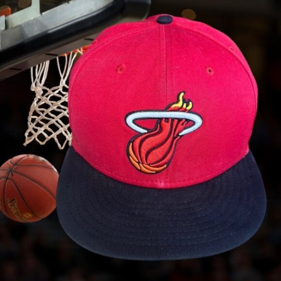 New Era Other - Miami Heat Hardwood Classics New Era 9FIFTY Snapback Red NBA Adjustable Hat Cap
